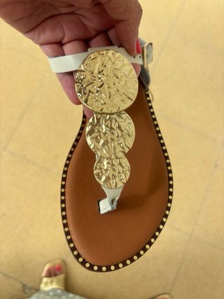 Sandalias Oh! My Sandals Piel Tira Dorada