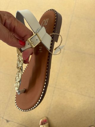Sandalias Oh! My Sandals Piel Tira Dorada
