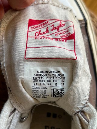 Converse Chuck Taylor Talla 43 Marrón