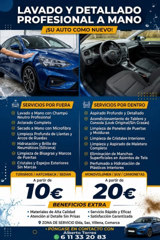 Limpieza de coches a domicilio