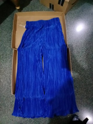 Conjunto chaqueta y pantalón ancho azul M