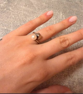 Anillo Tous Perla Ajustable Plata