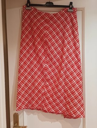 FALDA CUADROS NUEVA ZARA, T-XL