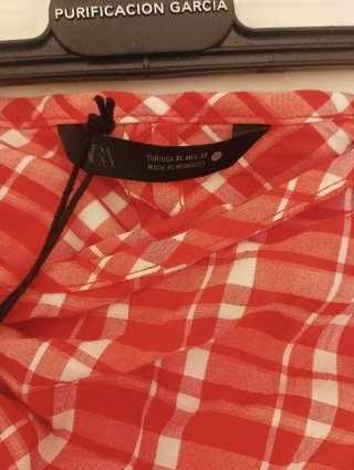 FALDA CUADROS NUEVA ZARA, T-XL