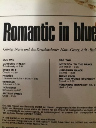 Vinile LP Romantic in Blue di Gunter Nor