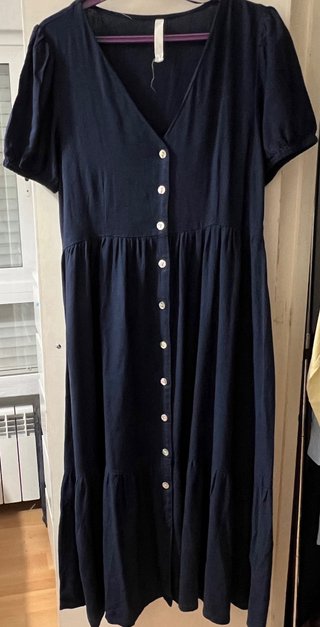 Vestido Springfield botones azul marino T.42