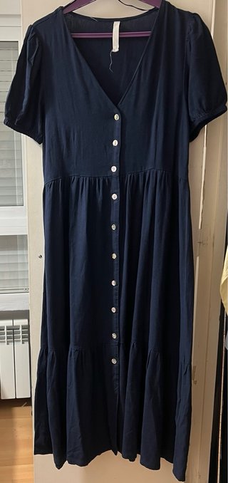 Vestido Springfield botones azul marino T.42