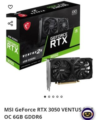 MSI GeForce RTX 3050 Ventus 2X OC 6GB