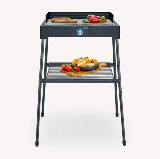 Barbacoa Eléctrica Negra con Soporte