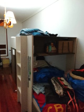 Litera juvenil madera con cajones y armario
