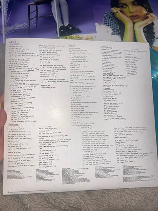 Olivia Rodrigo SOUR LP Light Blue Vinyl coleccion