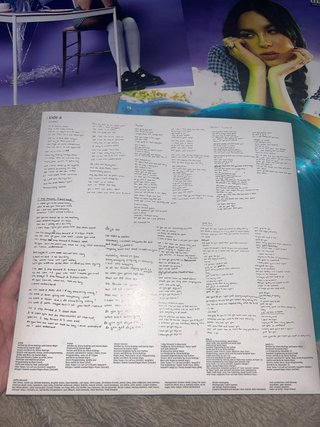 Olivia Rodrigo SOUR LP Light Blue Vinyl coleccion