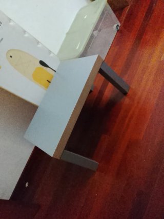 Mesa baja lacada gris madera