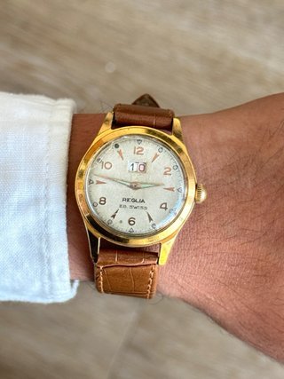 REGLIA Vintage « Gran Fecha » Chapado en Oro 33mm