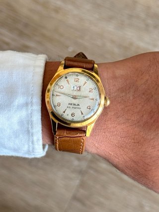 REGLIA Vintage « Gran Fecha » Chapado en Oro 33mm