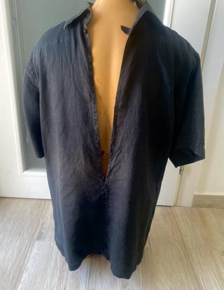Camicia uomo lino manica corta XL