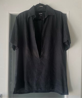 Camicia uomo lino manica corta XL