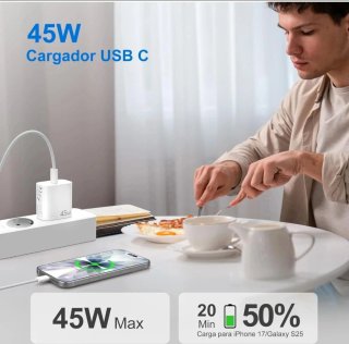 Cargador Rápido 45W USB-C
