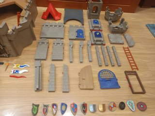 Lote Playmobil Medieval: piezas castillo y figuras
