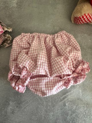 Conjunto bebé niña cuadros rosa