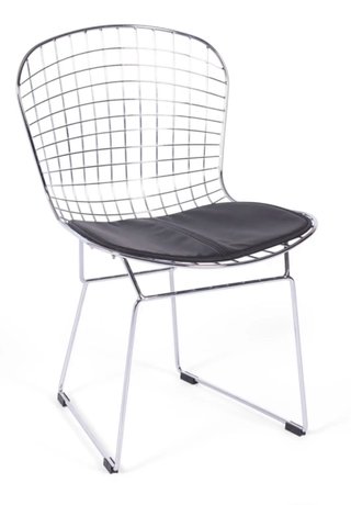 Sillas de metal plateadas