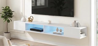 Mueble TV moderno flotante blanco