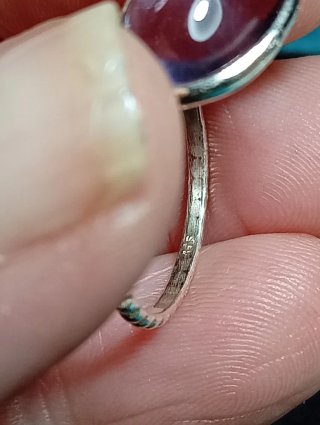Anillo Plata Ley amatista