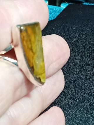 Anillo Plata Ley Ojo Tigre