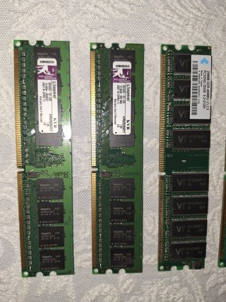 Lote 6 Memorias RAM Vintage PC – DDR y DDR2