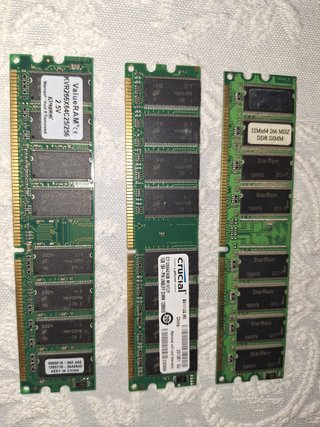 Lote 6 Memorias RAM Vintage PC – DDR y DDR2