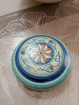 Portaoggetti ceramica decorato