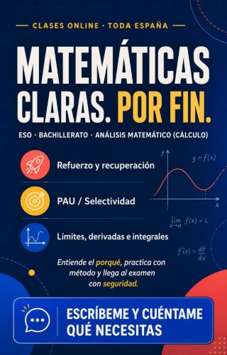 Profesor particular de Matemáticas y Análisis