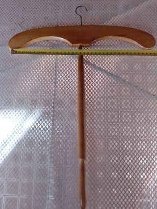 Lote 10 Perchas Madera Vintage con palo.