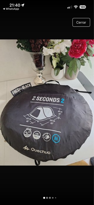 Tienda campaña Quechua 2 Seconds 2 personas