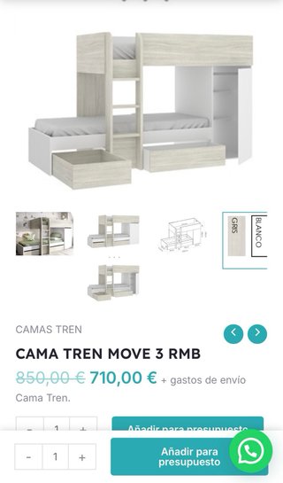 Cama tren infantil