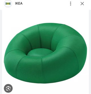 Puff inflable IKEA BRÄNNBOLL verde