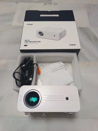 Proyector LED Wi-Fi Akiyo D7 Blanco.