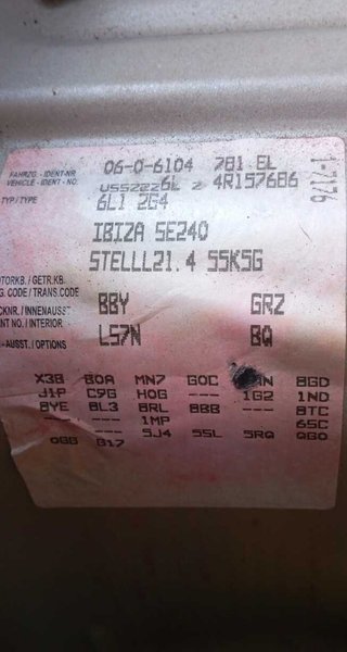 Asiento trasero derecho seat 472142 ibiza (6l1)