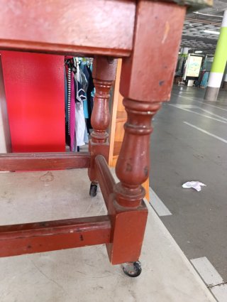 Mesa auxiliar vintage cobre y madera