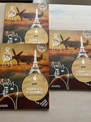 3 libros de Xeografia e Historia, 4 ESO