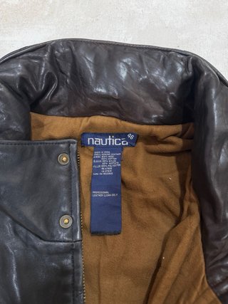 Chaqueta de cuero Nautica Negra