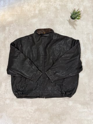 Chaqueta de cuero Nautica Negra
