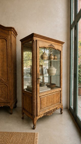 Vitrina francesa antigua o vajillero