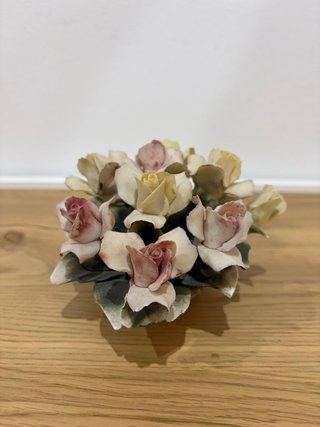 Centro de mesa floral porcelana fina