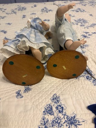Pareja Muñecos Porcelana Geppeddo