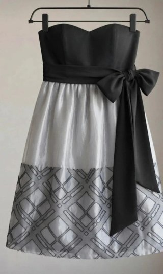 Vestido Zara Negro y Blanco