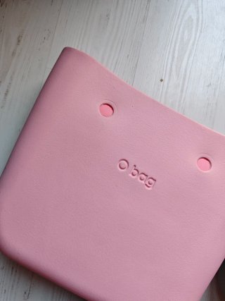 O bag mini: Bolso Gris y Rosa + Interior Azul