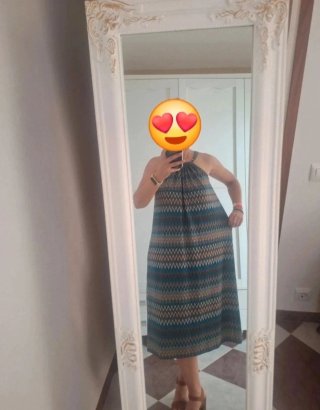 Vestido largo estampado
