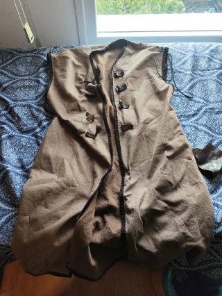 Abrigo LARP Cuero Marrón Talla Única