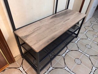Perchero Zapatero Metálico y Madera